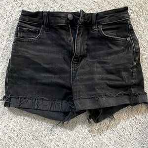 American eagle outfitters black jean shorts